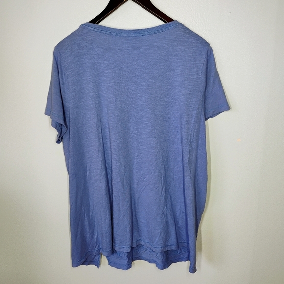 Lucky Brand Soutache Top Womens Plus 1X Purple Boho Embroidered Cotton Relaxed - Picture 4 of 11